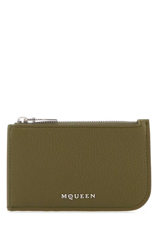 Alexander McQueen Card Case 8135461VDCC 3217 men's card case in green, product photo 1
