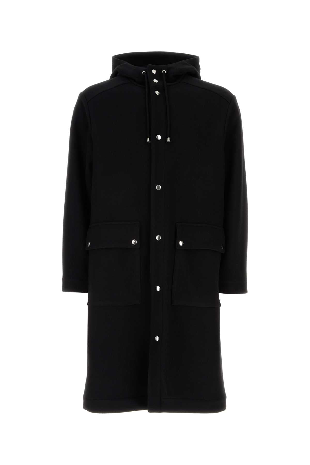 Aspesi Wool-Blend Parka — Black