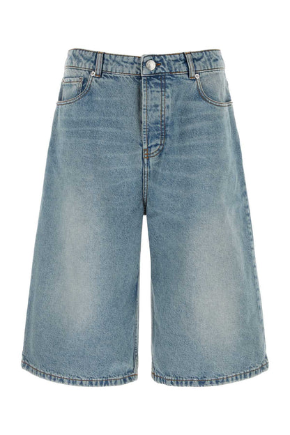 AMI Paris Bermuda Denim Shorts HSO838DE0046-480 men's shorts in Blue