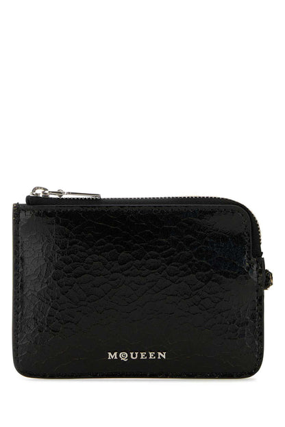 Alexander McQueen Coin Card Case 8050641AAUE 9769 unisex card case in black, product photo 1
