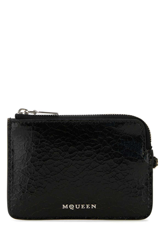 Alexander McQueen Coin Card Case 8050641AAUE 9769 unisex card case in black, product photo 1