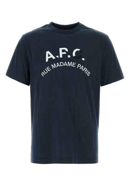 A.P.C. Rue Madame Logo T-Shirt COHBUH26594 IAJ men's t-shirt in navy