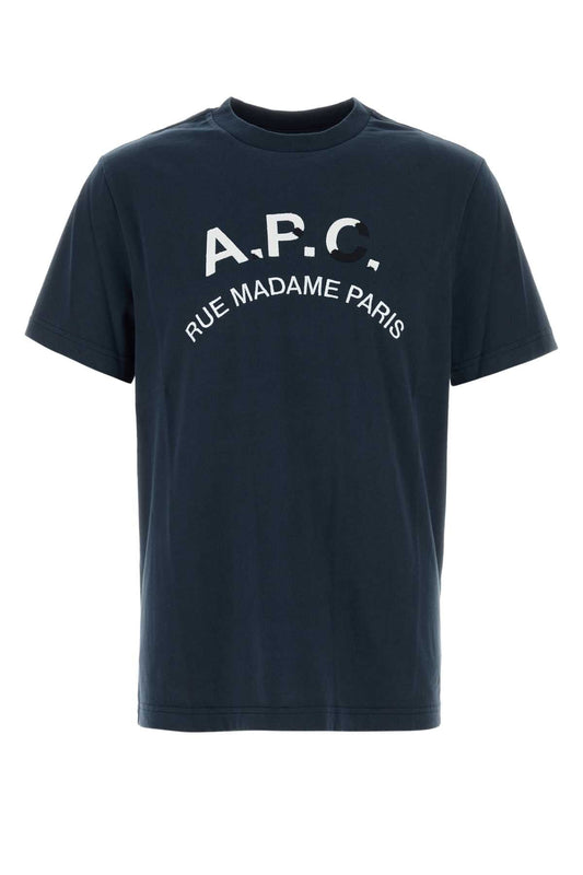 A.P.C. Rue Madame Logo T-Shirt COHBUH26594 IAJ men's t-shirt in navy