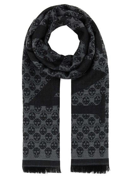 Alexander McQueen Multi Scarf 8353754200Q 1461 unisex scarf in gray, product photo 1