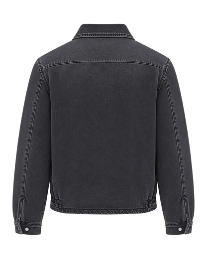 Arte Antwerp Washed Denim Jacket — Black