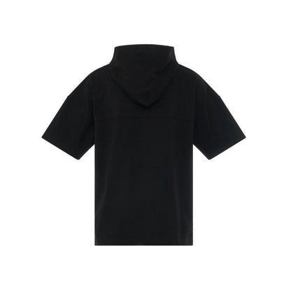 Ambush Cotton Drawstring Hood Sweatshirt BMAA052S22JER001_1010 unisex sweater in black, product photo 2
