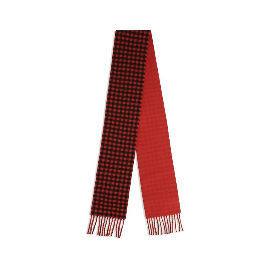 AMI Paris Checked Scarf USF699AW0059-A252 unisex scarf in Red