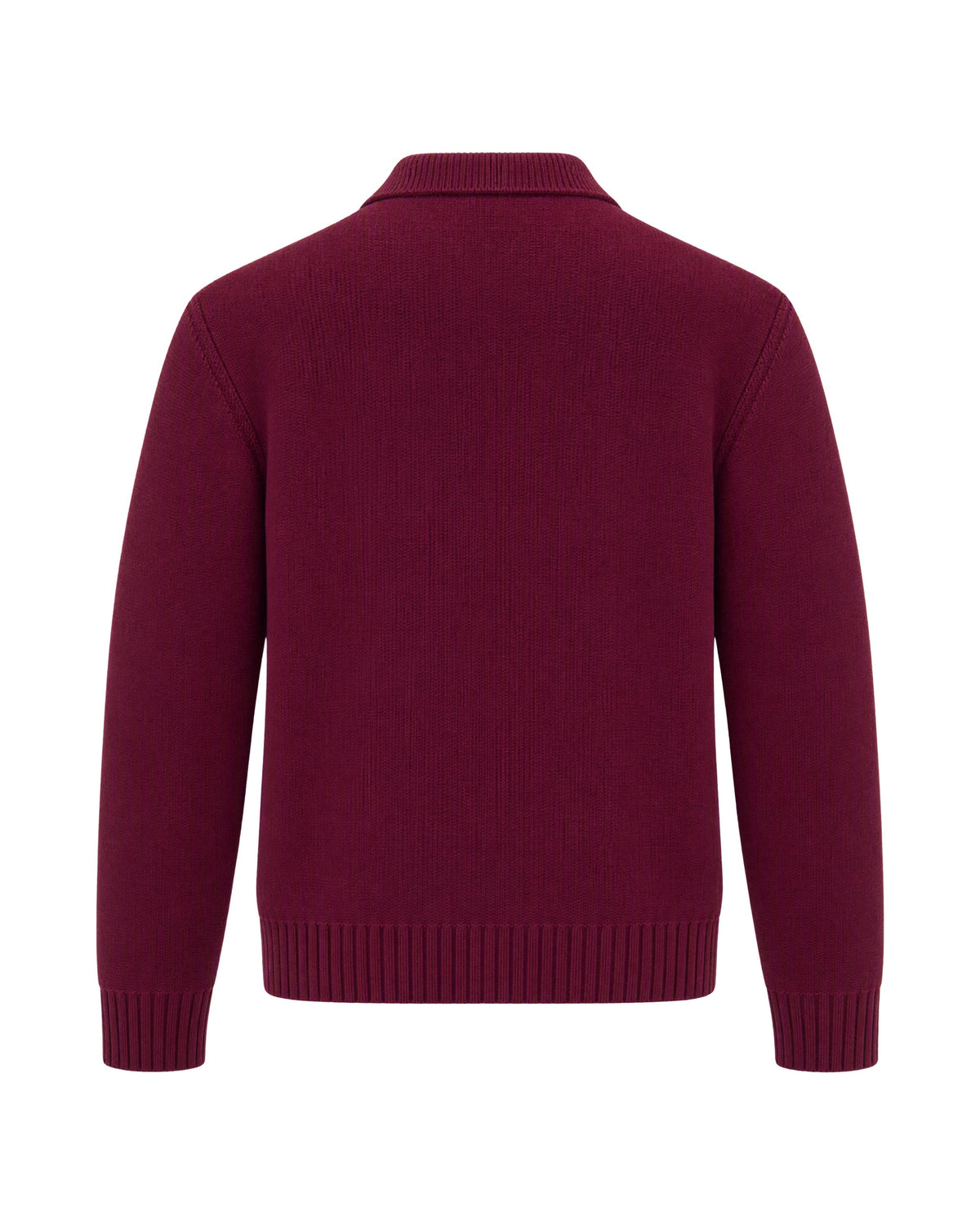 Arte Antwerp Logo-Embroidered Wool Cardigan — Burgundy