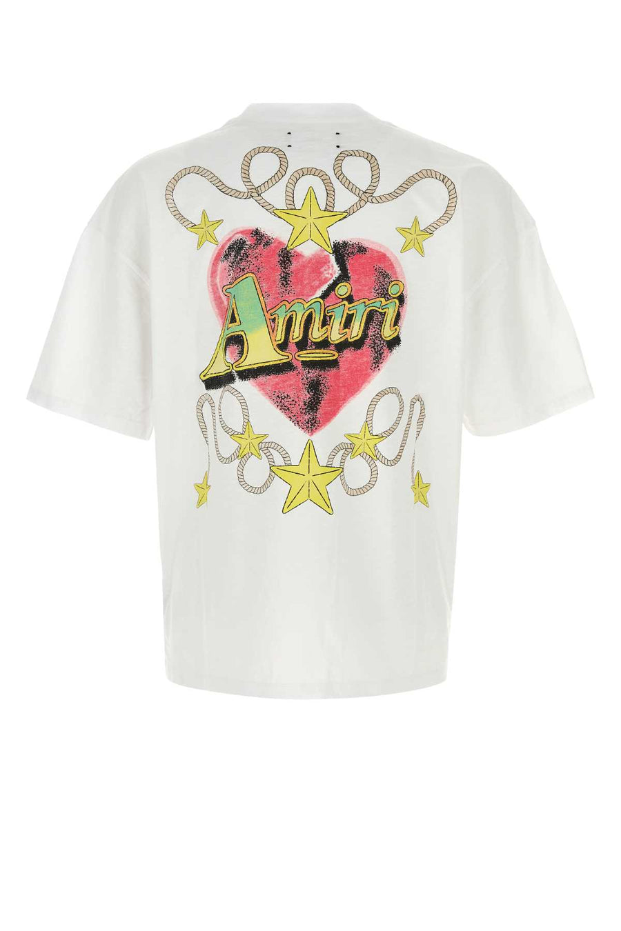 Amiri Heart Oversized T-Shirt AM426JR037-WHITE unisex T-shirt in White