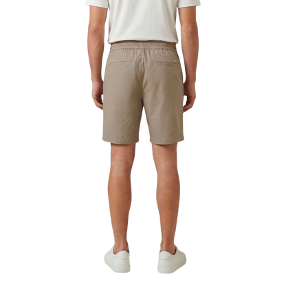 Armani Exchange Cotton Blend Shorts — Beige