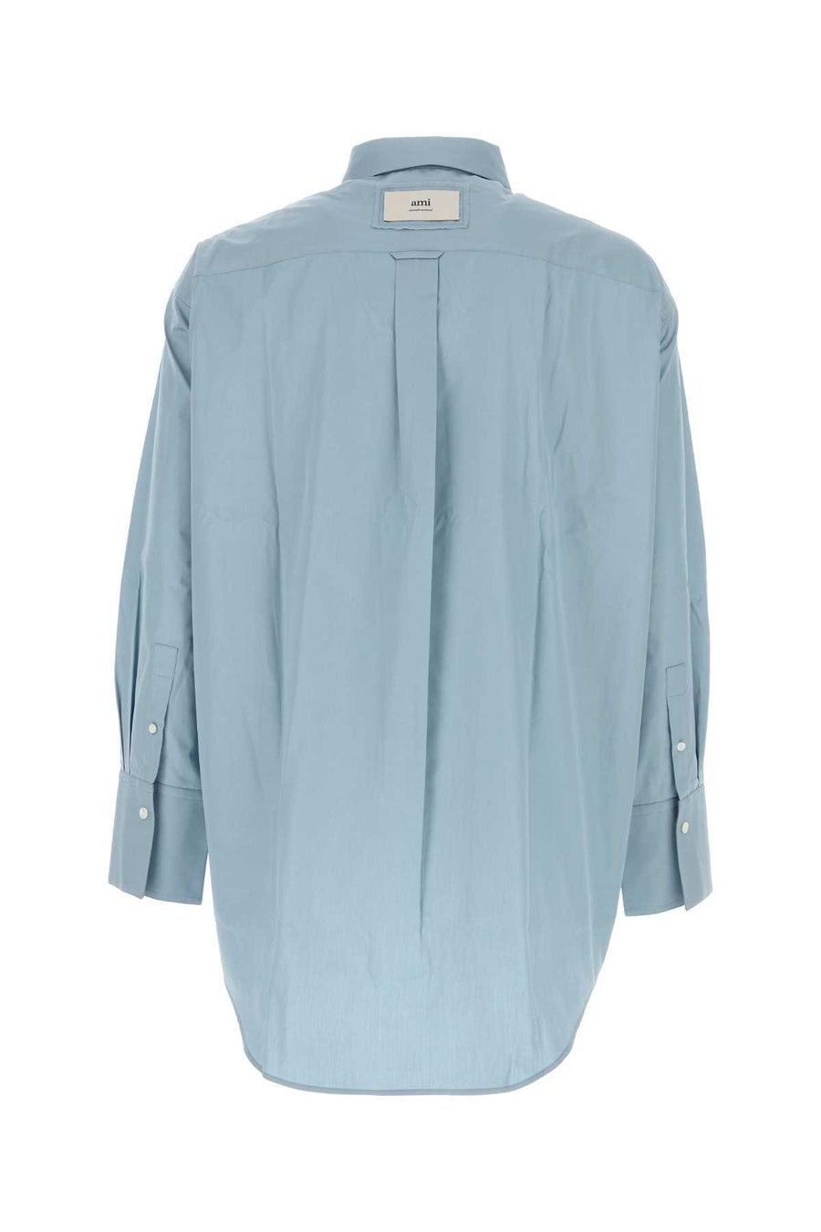 AMI Paris Bords Poplin Shirt USH779CO0063-4506 unisex shirt in Blue