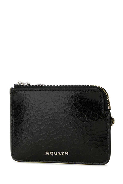 Alexander McQueen Coin Card Case 8050641AAUE 9769 unisex card case in black, product photo 2