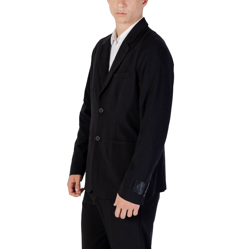 Armani Exchange Lyocell Blend Blazer — Black