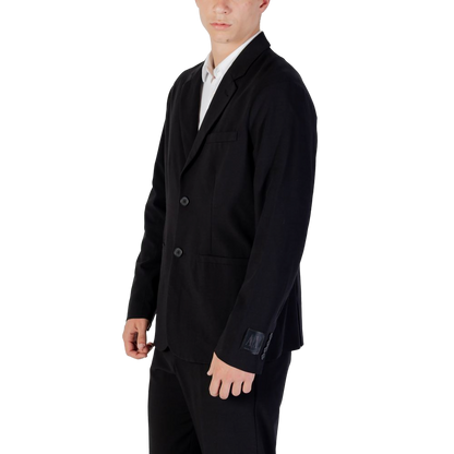 Armani Exchange Lyocell Blend Blazer — Black