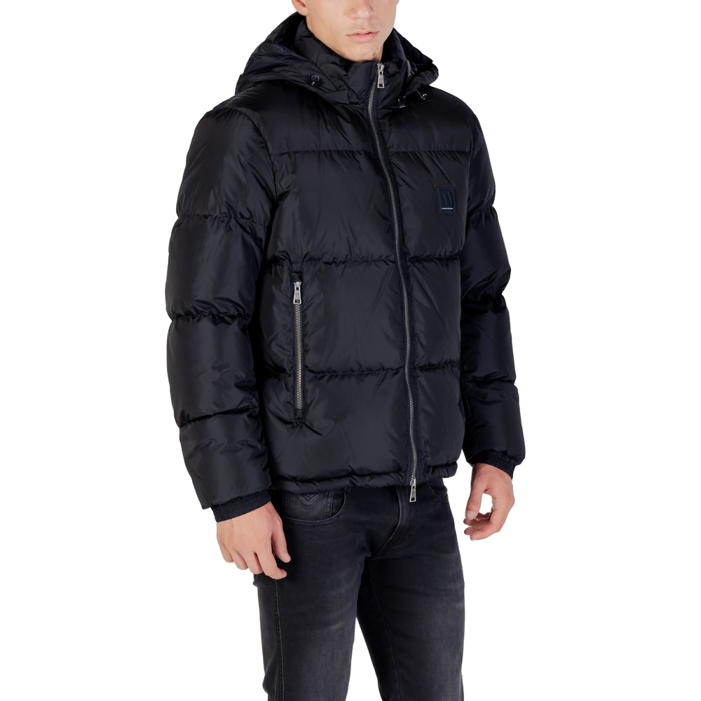 Armani Exchange Quilted Polyamide Down Jacket — Black