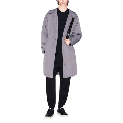 Armani Exchange Embossed Logo Crew Neck Sweatshirt — Black