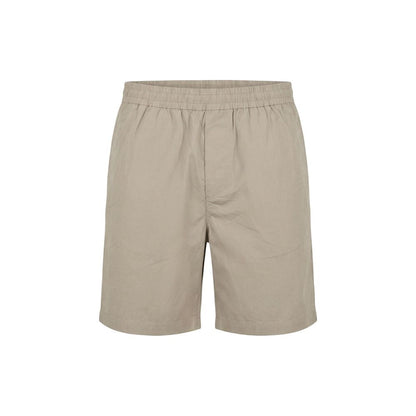 Armani Exchange Cotton Blend Shorts — Beige