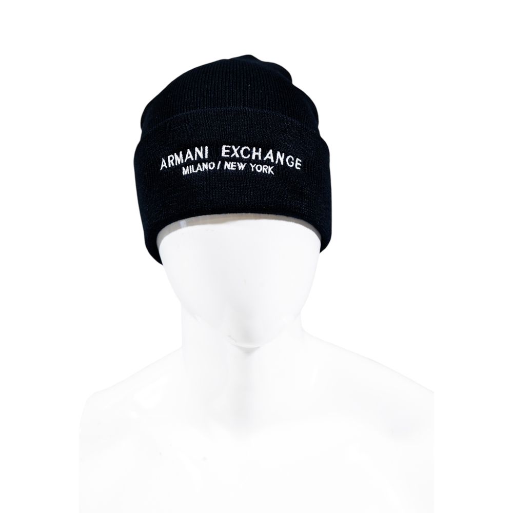 Armani Exchange AR16837400128RO Logo-Embroidered Beanie — Black