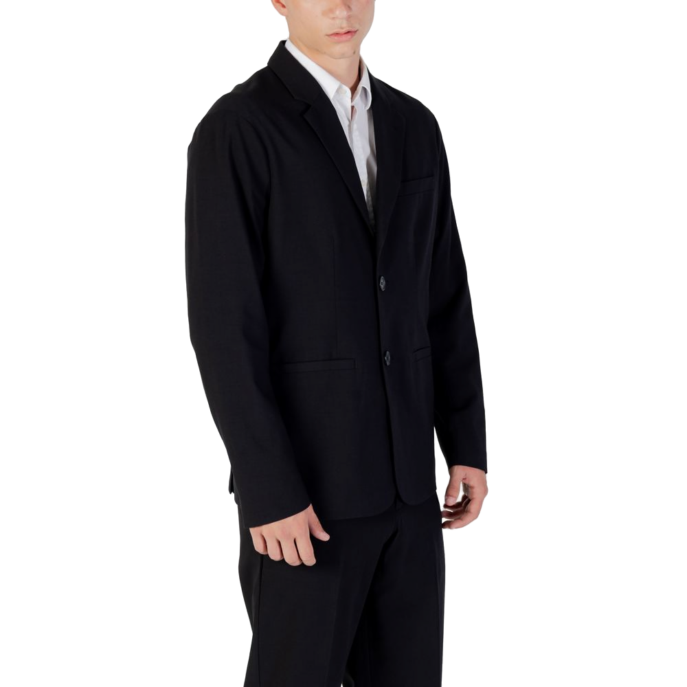 Armani Exchange Lyocell Blend Blazer — Black