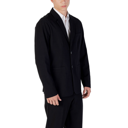 Armani Exchange Lyocell Blend Blazer — Black