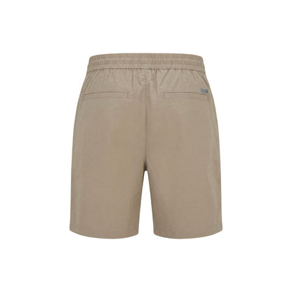 Armani Exchange Cotton Blend Shorts — Beige