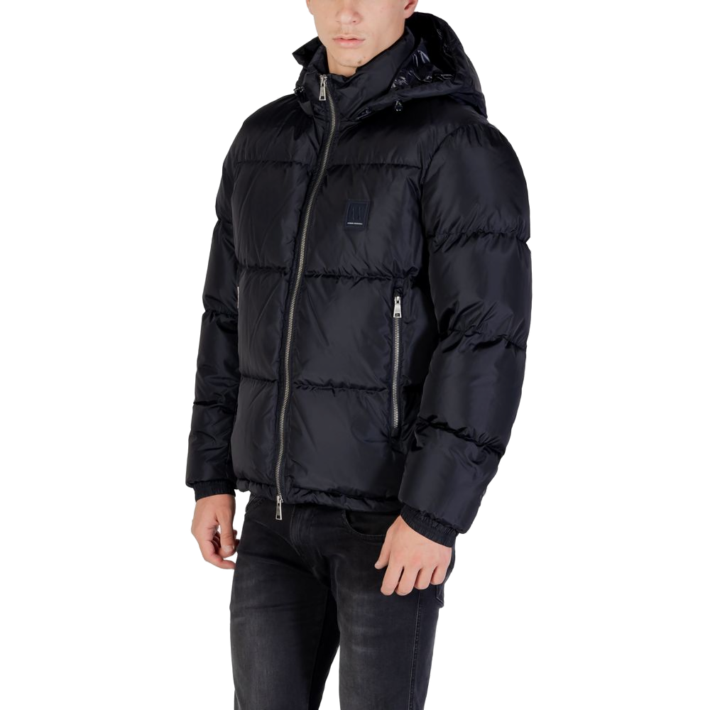 Armani Exchange Quilted Polyamide Down Jacket — Black