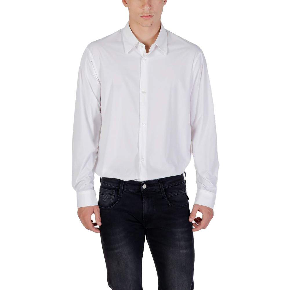 Armani Exchange Elastane Stretch Shirt — White