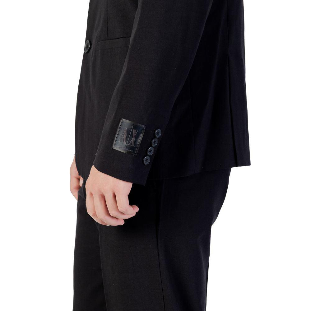 Armani Exchange Lyocell Blend Blazer — Black
