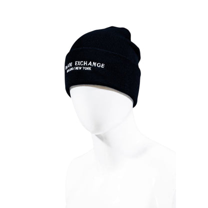 Armani Exchange AR16837400128RO Logo-Embroidered Beanie — Black