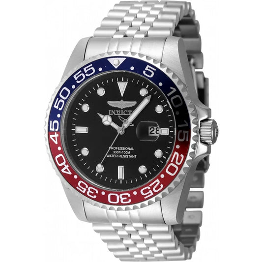 Invicta Black Face Stainless Steel Men's Luxury Watch - 48388