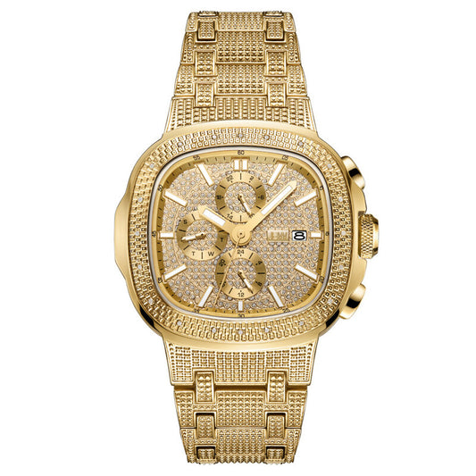 JBW Heist Quartz Diamond Gold Dial Men's Watch J6380A
