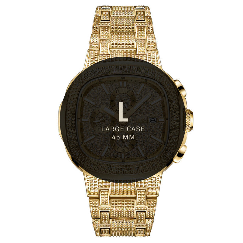 JBW Heist Quartz Diamond Gold Dial Men's Watch J6380A