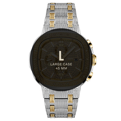 JBW Heist Quartz Diamond Gold Dial Men's Watch J6380B