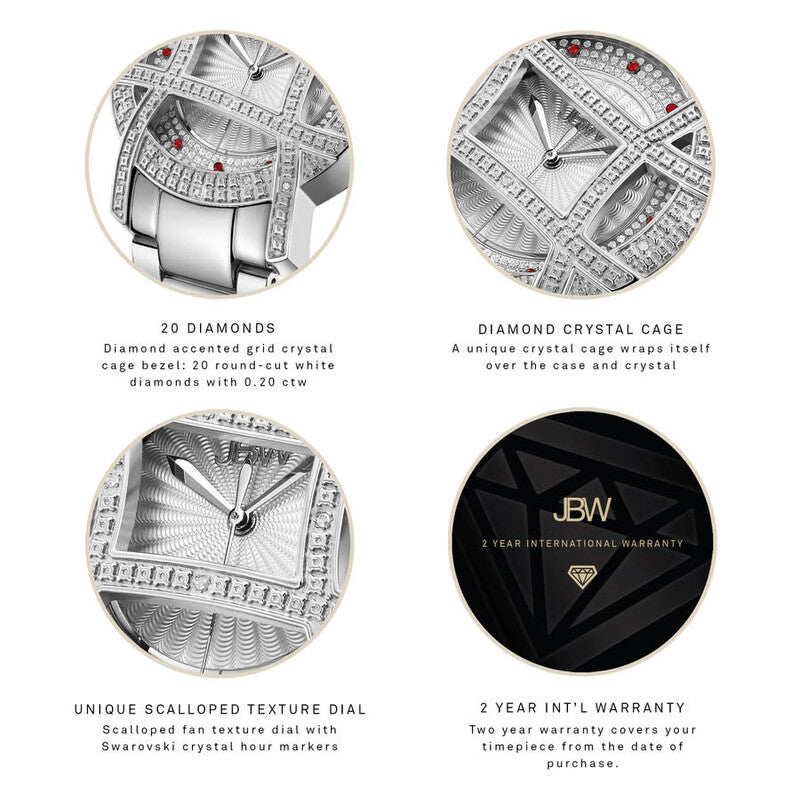 JBW Olympia Quartz Silver Dial Ladies Watch JB-6214-10C