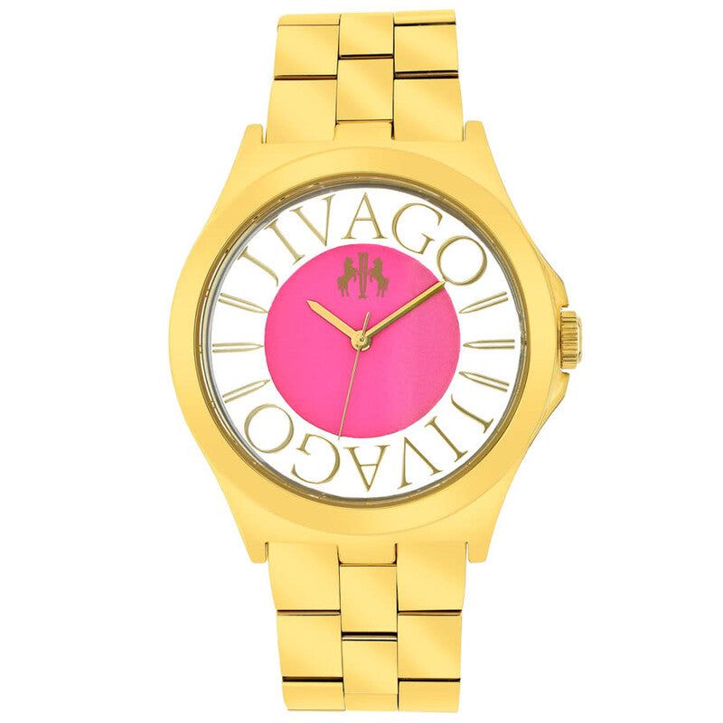Jivago Fun Pink Dial Gold-tone Ladies Watch JV8413