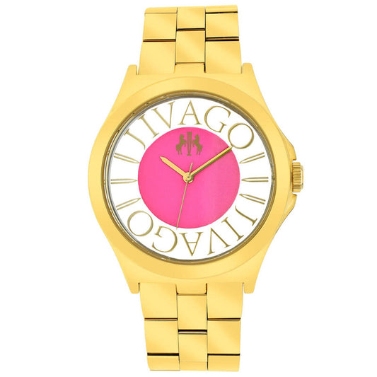 Jivago Fun Pink Dial Gold-tone Ladies Watch JV8413