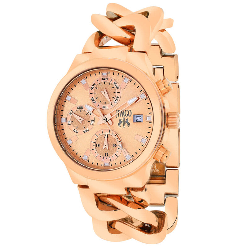 Jivago Levley Mini Multi-Function Rose Dial Ladies Watch JV1244