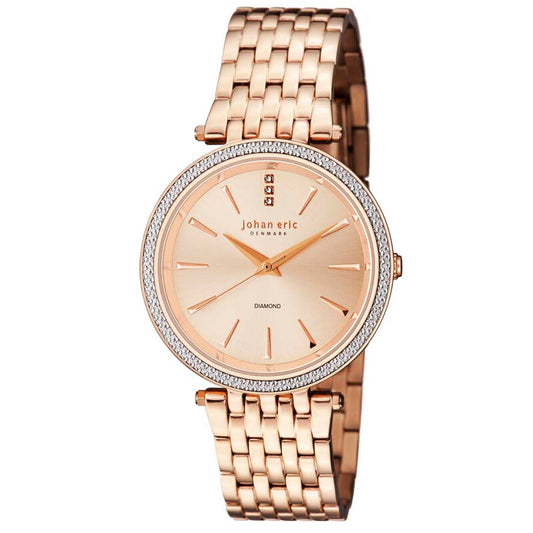 Johan Eric Fredericia JE-F1000-09-009B women's watch with rose gold dial