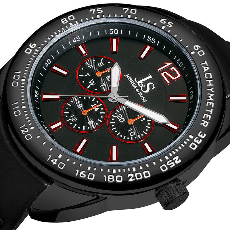 Joshua & Sons JS-45-BK men's watch with black dial