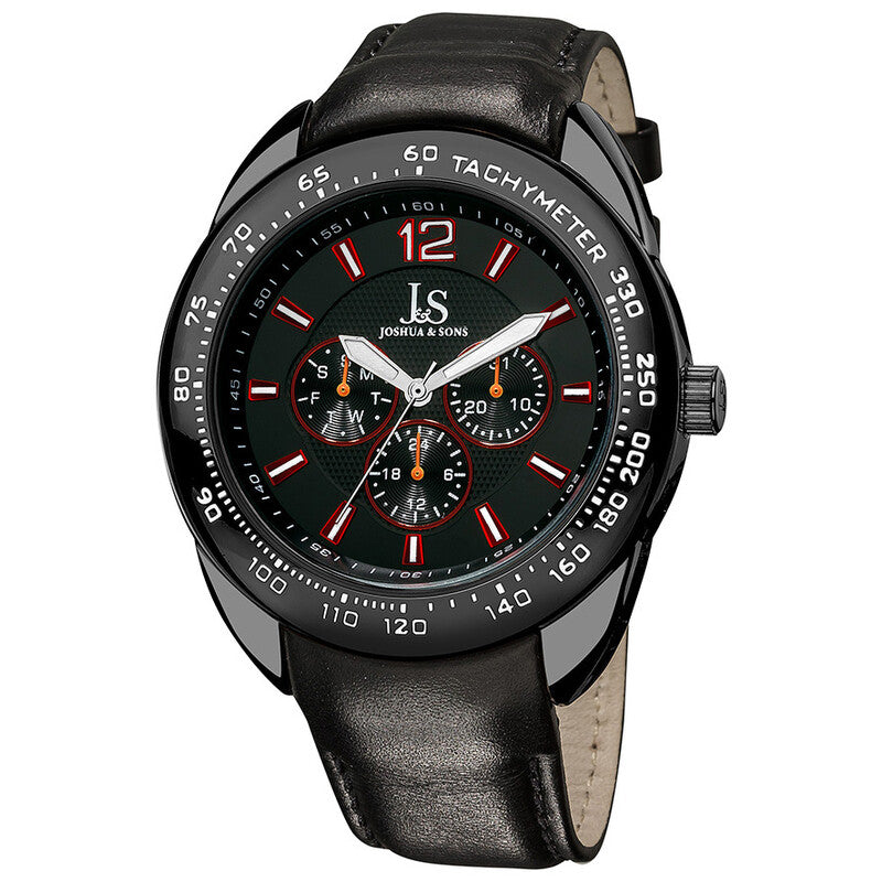 Joshua & Sons JS-45-BK men's watch with black dial