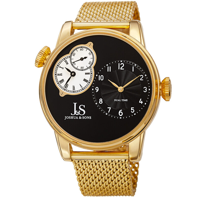 Joshua & Sons JX154YGB men's watch with black dial