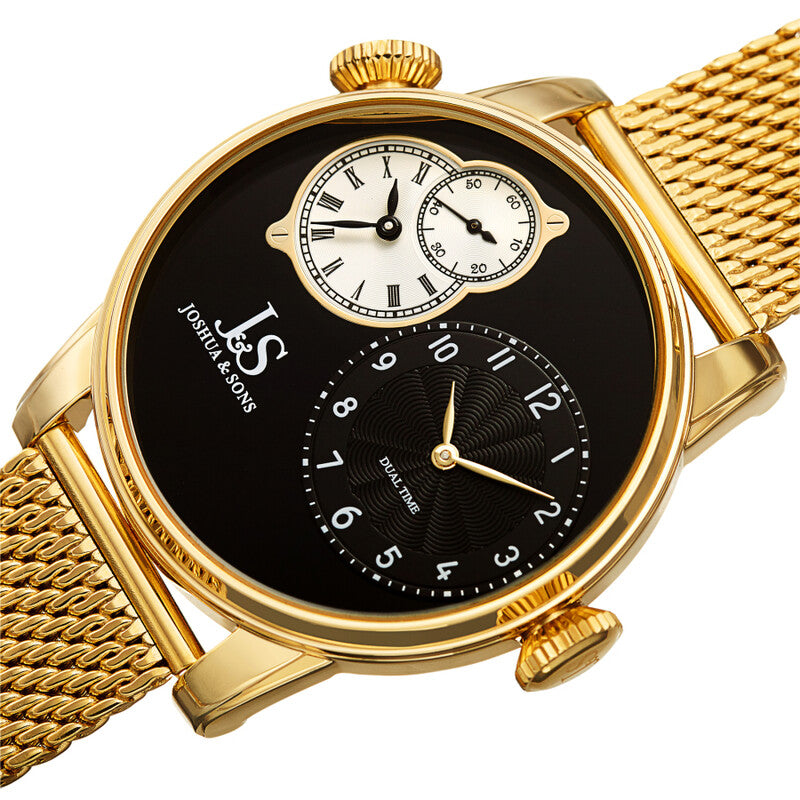 Joshua & Sons JX154YGB men's watch with black dial