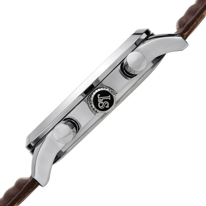 Joshua & Sons JX146SSBR men's watch with white dial