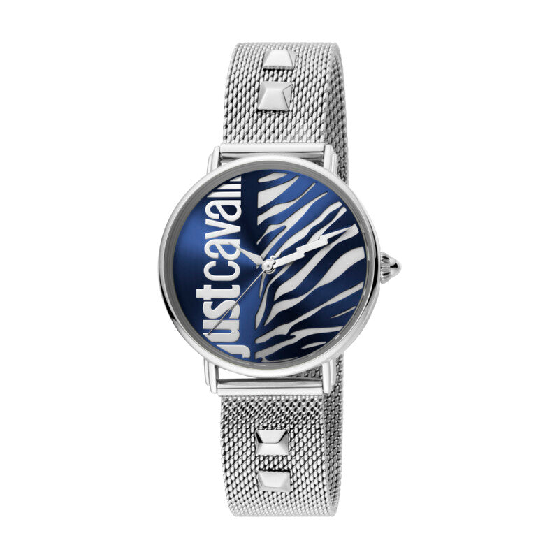 Just Cavalli Animal Quartz Blue Dial Ladies Watch JC1L077M0065