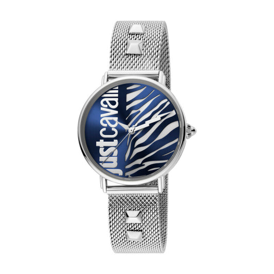 Just Cavalli Animal Quartz Blue Dial Ladies Watch JC1L077M0065