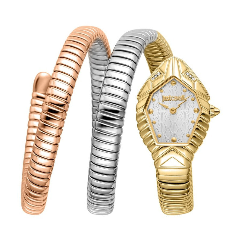 Just Cavalli Sintonia Silver-tone Dial Ladies Watch JC1L428M0085