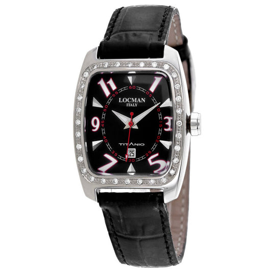 Locman Titanio Quartz Black Dial Ladies Watch 483RDK2D/BK