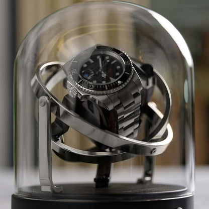Astronomy Gyroscope Silver Watch Winder