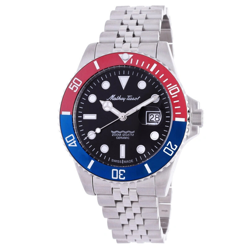 Mathey-Tissot Mathy Ceramic H901CRAR 42mm Black Dial Men's Watch