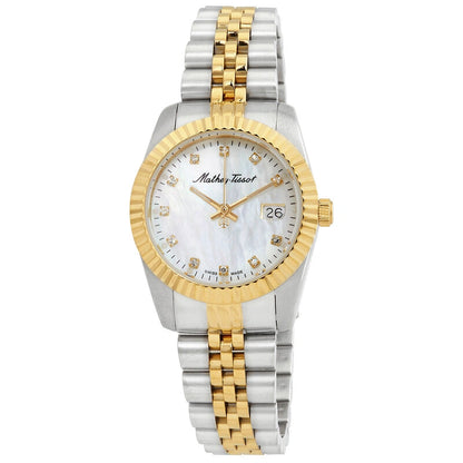 Mathey-Tissot Mathy III MOP Quartz 32mm Two-Tone Ladies Watch D910BI
